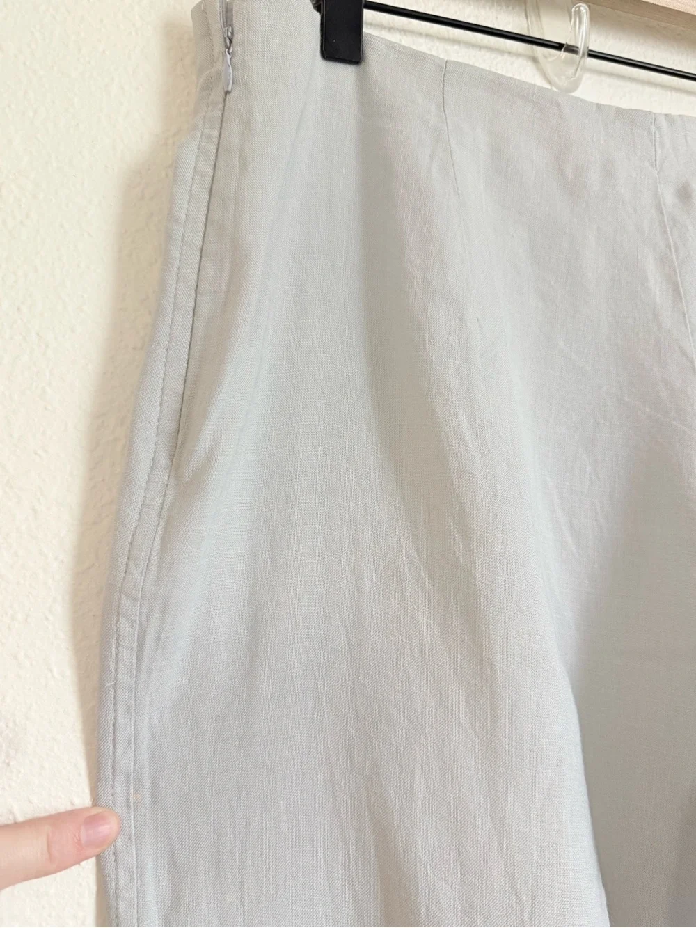 Vintage Banana Republic Linen Blend Wide Leg Pants Y2K Minimalist Chic